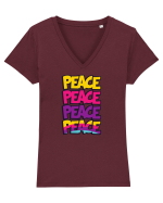 Peace Tricou mânecă scurtă guler V Damă Evoker