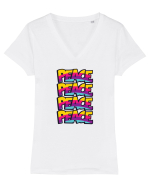 Peace Tricou mânecă scurtă guler V Damă Evoker