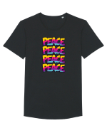 Peace Tricou mânecă scurtă guler larg Bărbat Skater