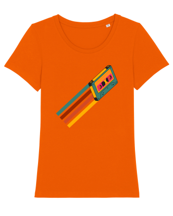 90'S Retro Cassette Tape Bright Orange