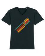 90'S Retro Cassette Tape Tricou mânecă scurtă guler V Bărbat Presenter