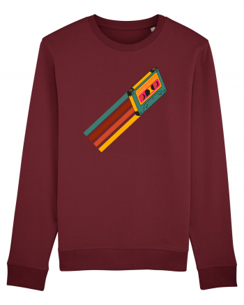 90'S Retro Cassette Tape Burgundy