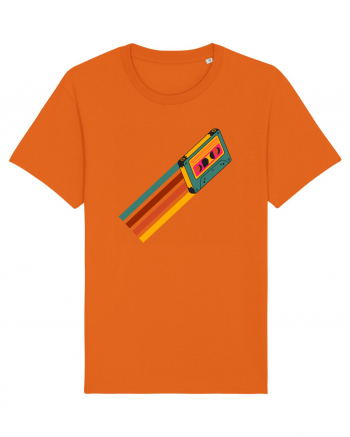 90'S Retro Cassette Tape Bright Orange