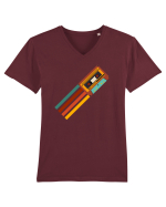90'S Retro Cassette Tape Tricou mânecă scurtă guler V Bărbat Presenter