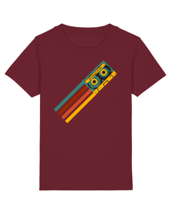 90'S Retro Cassette Tape Burgundy