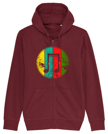 Retro Music Note Burgundy
