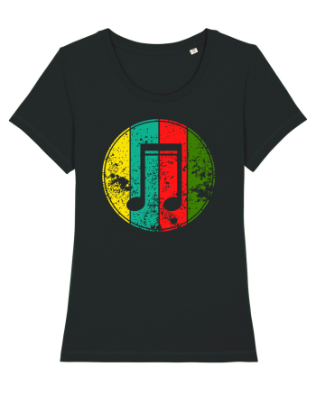 Retro Music Note Black