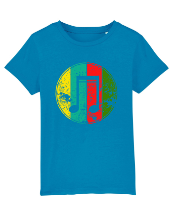 Retro Music Note Azur