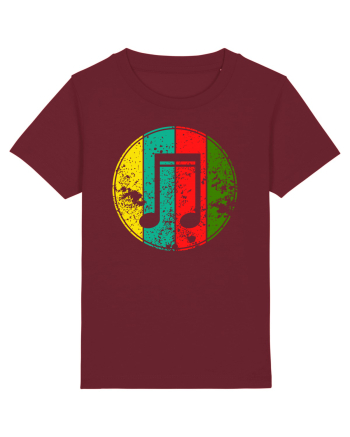 Retro Music Note Burgundy