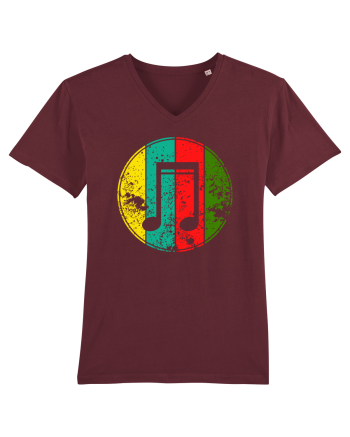 Retro Music Note Burgundy