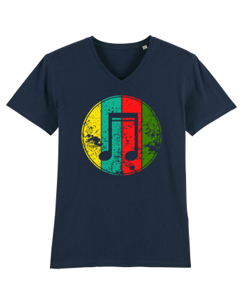 Retro Music Note French Navy