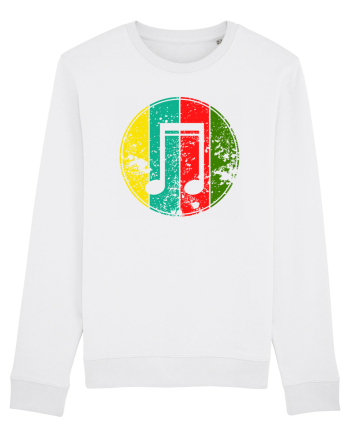 Retro Music Note White