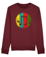 Retro Music Note Bluză mânecă lungă Unisex Rise