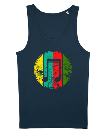Retro Music Note Navy