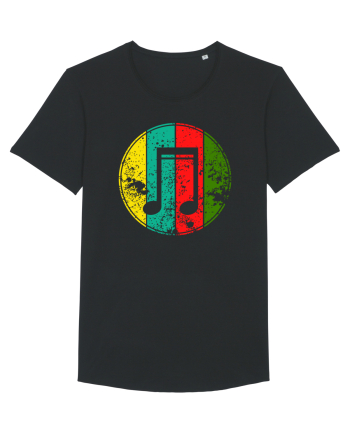 Retro Music Note Black