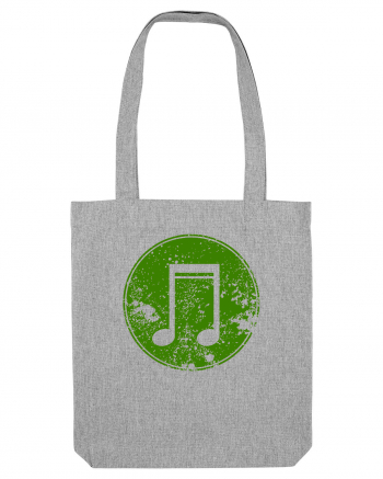 Retro Music Note Heather Grey