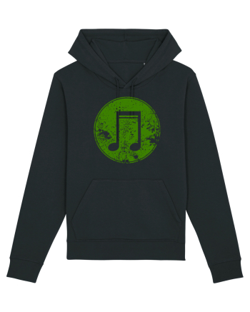 Retro Music Note Black
