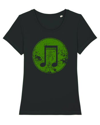 Retro Music Note Black