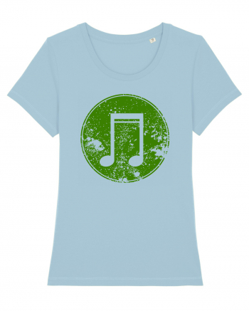 Retro Music Note Sky Blue