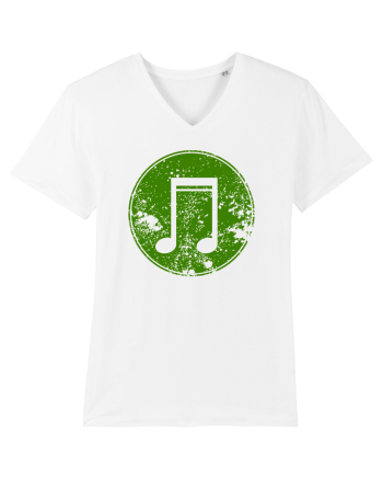 Retro Music Note White