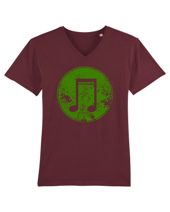 Retro Music Note Burgundy