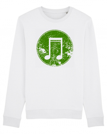 Retro Music Note White