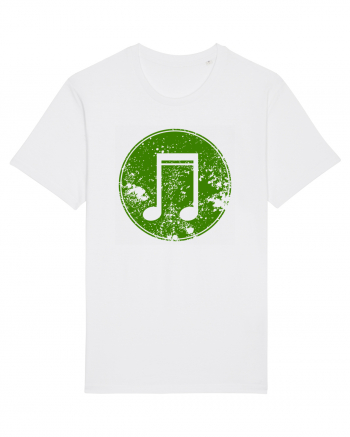 Retro Music Note White