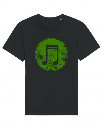 Retro Music Note Black