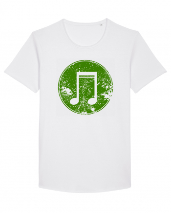 Retro Music Note White