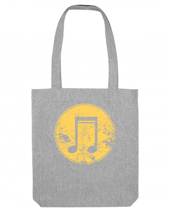 Retro Music Note Heather Grey