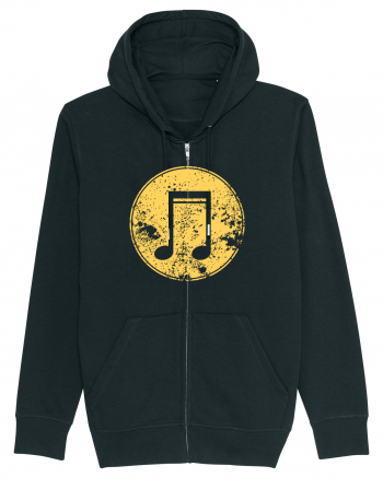 Retro Music Note Black