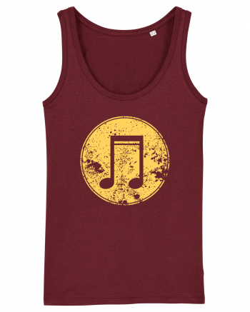 Retro Music Note Burgundy