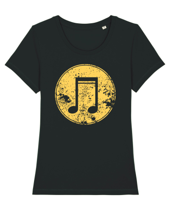Retro Music Note Black