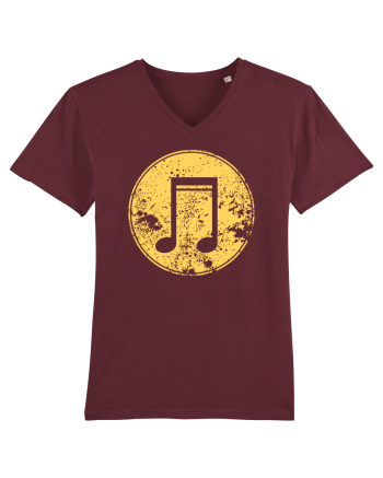 Retro Music Note Burgundy