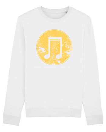 Retro Music Note White