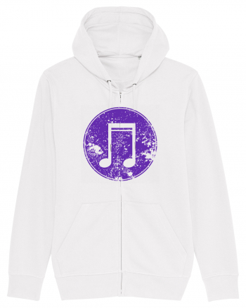 Retro Music Note White