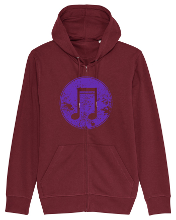 Retro Music Note Burgundy