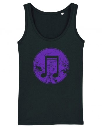 Retro Music Note Black