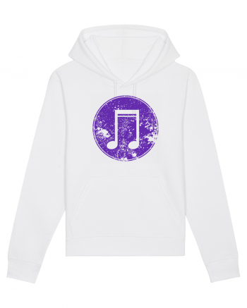 Retro Music Note White