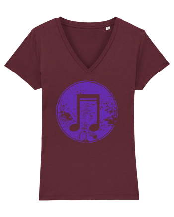 Retro Music Note Burgundy