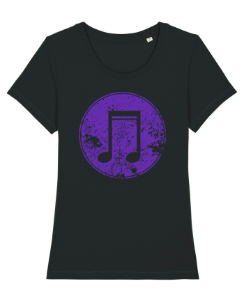 Retro Music Note Black