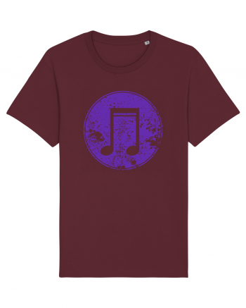 Retro Music Note Burgundy