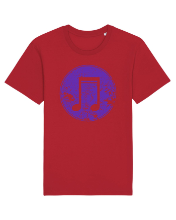 Retro Music Note Red