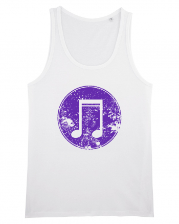 Retro Music Note White