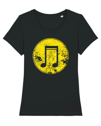 Retro Music Note Black