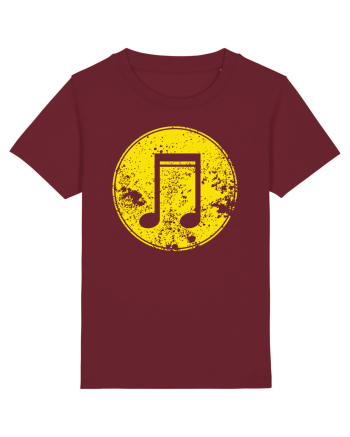 Retro Music Note Burgundy