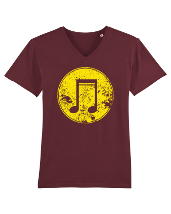 Retro Music Note Burgundy