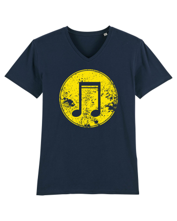 Retro Music Note French Navy