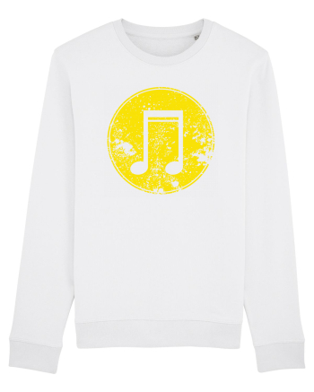 Retro Music Note White