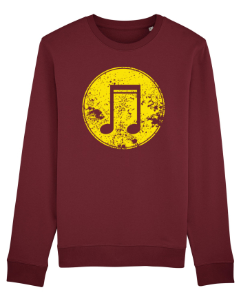 Retro Music Note Burgundy